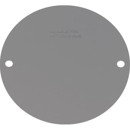 Sigma Electrical Box Cover, Round, Stamped Steel, Blank Cover 3425014